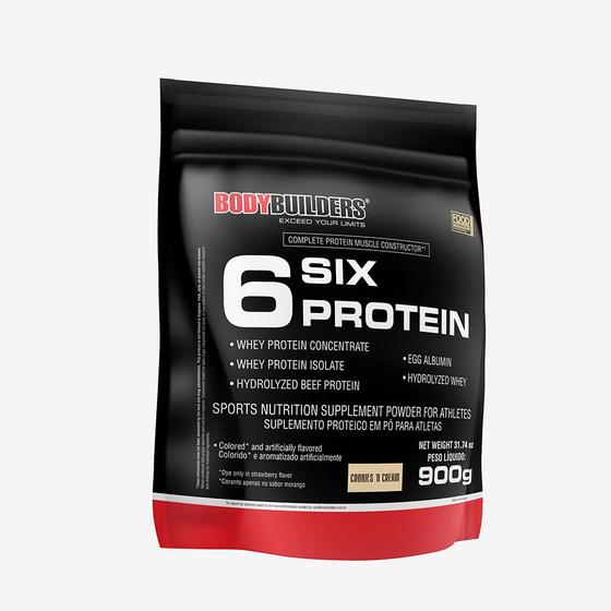 Whey Protein Concentrado 6 Six Protein 900g - Suplemento em pó para Ganho de Massa Muscular e Resistência- Menor preço em Whey Protein Concentrado 6 Six Protein 900g - Suplemento em pó para Ganho de Massa Muscular e Resistência-