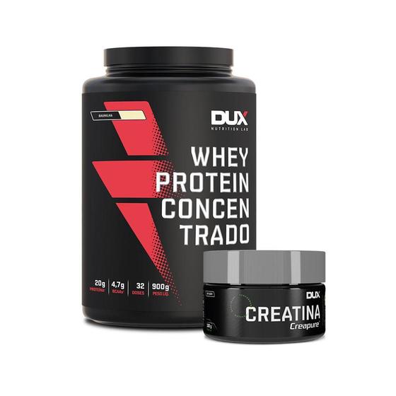 Imagem de Whey Protein Concentrado Banana 900G + Creatina 100G Dux