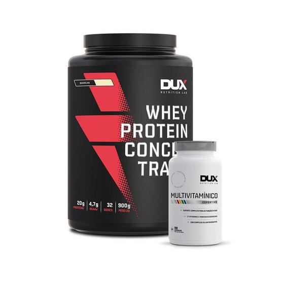 Imagem de Whey Protein Concentrado Baunilha 900G + Multivitamínico Dux