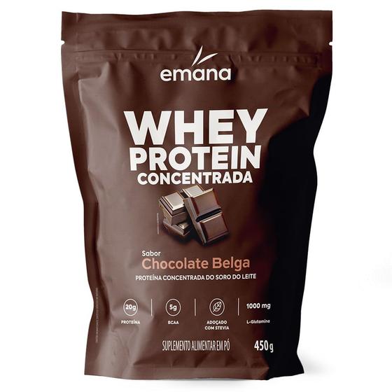 Imagem de Whey Protein Concentrado Emana Sabor Chocolate Belga 450g