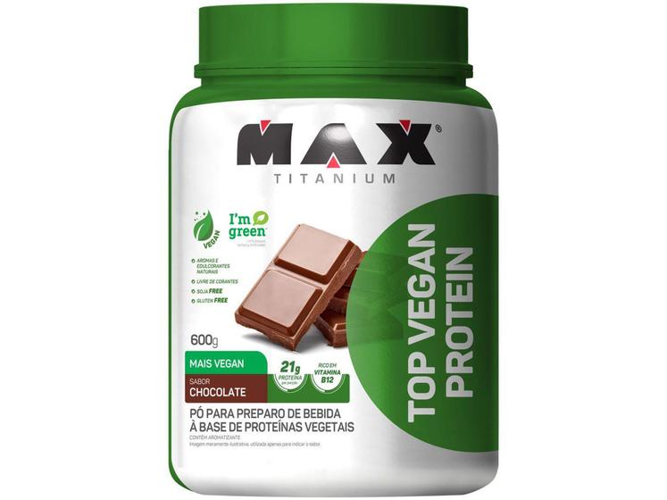 Whey Protein Concentrado Isolado Max Titanium - Top Vegan Protein 600g Chocolate Menor preço em Whey Protein Concentrado Isolado Max Titanium - Top Vegan Protein 600g Chocolate