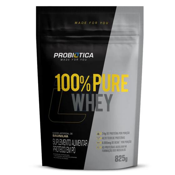 Whey Protein Concentrado Probiótica 100% Pure - 900g Baunilha Menor preço em Whey Protein Concentrado Probiótica 100% Pure - 900g Baunilha