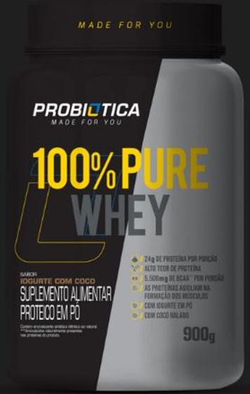 Whey Protein Concentrado Probiótica 100% Pure Whey - 900g é boa?