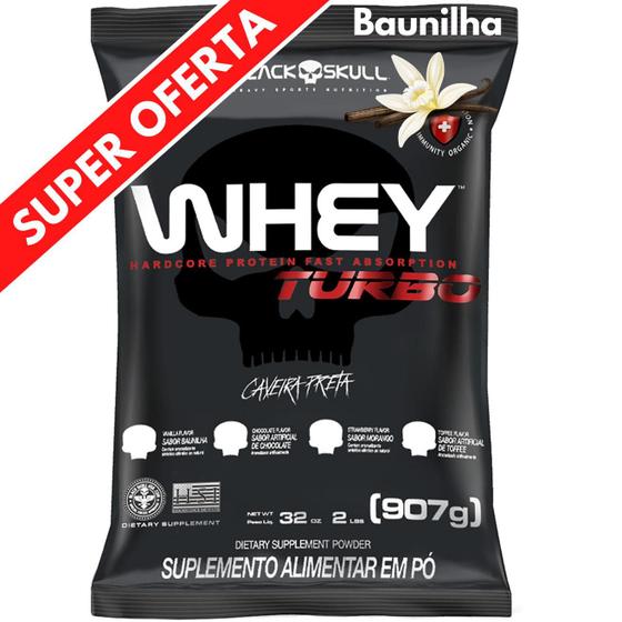 Imagem de Whey Protein Concentrado TURBO Black Skull 907G - Refil