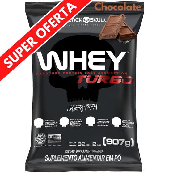 Imagem de Whey Protein Concentrado TURBO Black Skull 907G - Refil