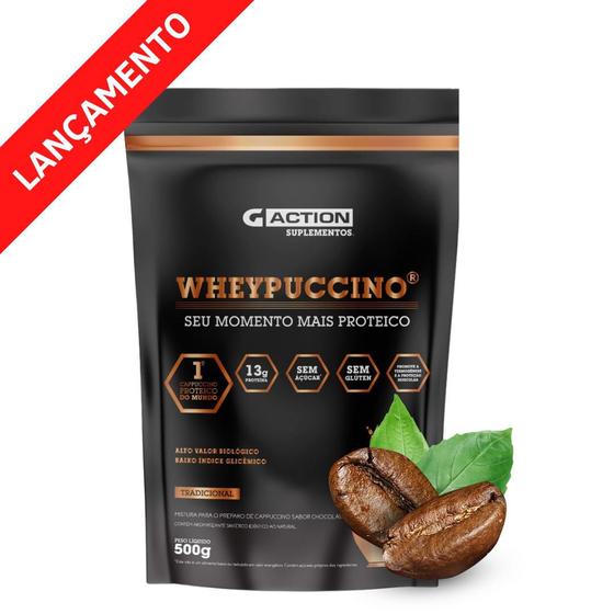 Whey Protein de Café Capuccino 500g 13g Proteína Por Dose G Action Massa Muscular