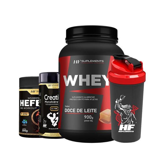 Imagem de Whey protein doce de leite pré treino blueberry creatina coq