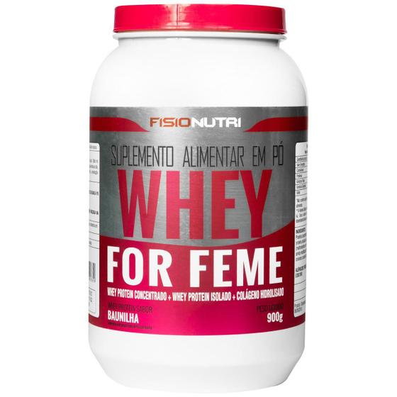 Whey Protein Femme Isolado + Colágeno Hidrolisado Morango Fisionutri