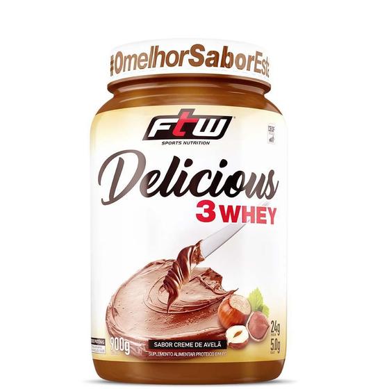 Imagem de Whey Protein Ftw Delicious 3Whey Creme De Avelã 900G