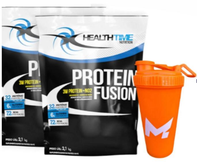 Imagem de Whey protein fusion 3w 4,2kg healthtime (2 refis) + COQUETELEIRA 700ML