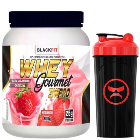 Imagem de Whey Protein Gourmet + Creatina + Beta Alanina + Coqueteleira Ganho De Massa Muscular Treino Max Treino