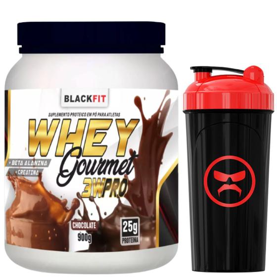 Imagem de Whey Protein Gourmet + Creatina + Beta Alanina + Coqueteleira Ganho De Massa Muscular Treino Max Treino