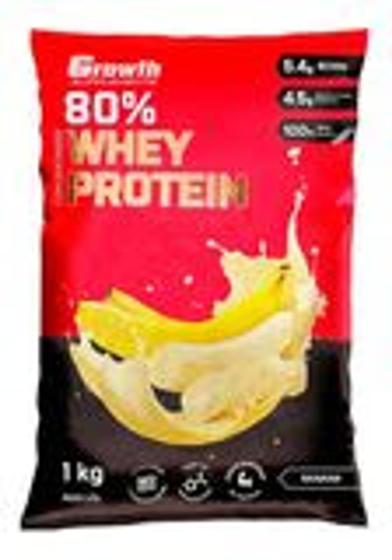 Whey Protein Growth Concentrado Vários Sabores Banana - 1kg Menor preço em Whey Protein Growth Concentrado Vários Sabores Banana - 1kg