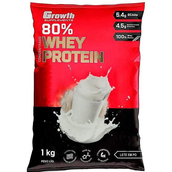 Whey Protein Growth Concentrado Vários Sabores Leite em Pó - 1kg Menor preço em Whey Protein Growth Concentrado Vários Sabores Leite em Pó - 1kg