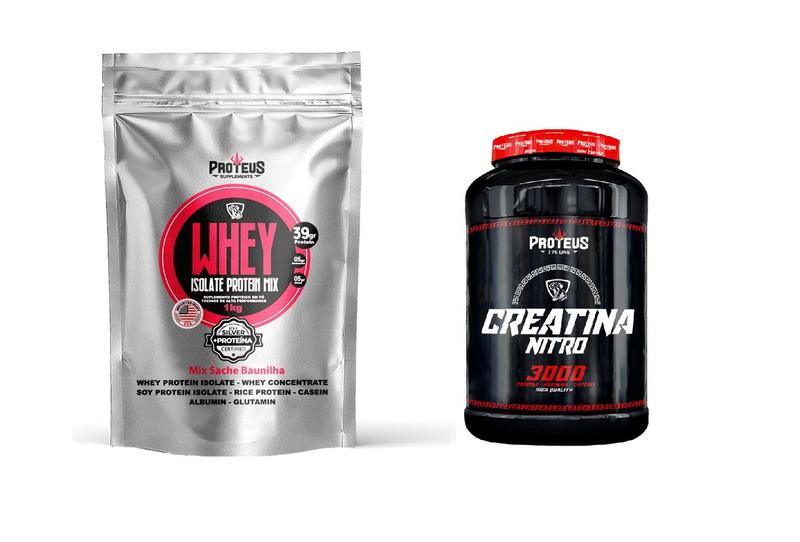 Whey Protein Iso Mix 1kg 39gr proteina + Creatina 60 cps PROTEUS