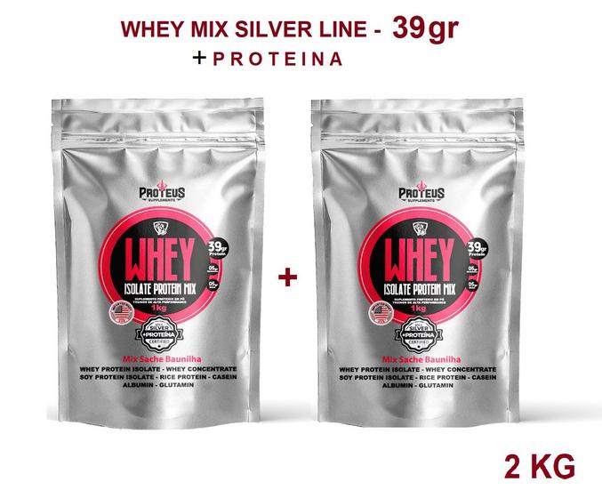 Whey Protein Iso Mix 2kg 39gr Proteina muito mais Resultados PROTEUS