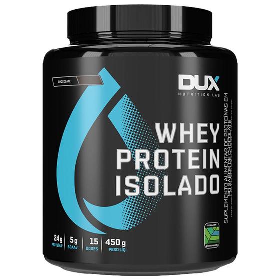Imagem de Whey Protein Isolado 100% Proteina Chocolate Pote 450g - Dux Nutrition
