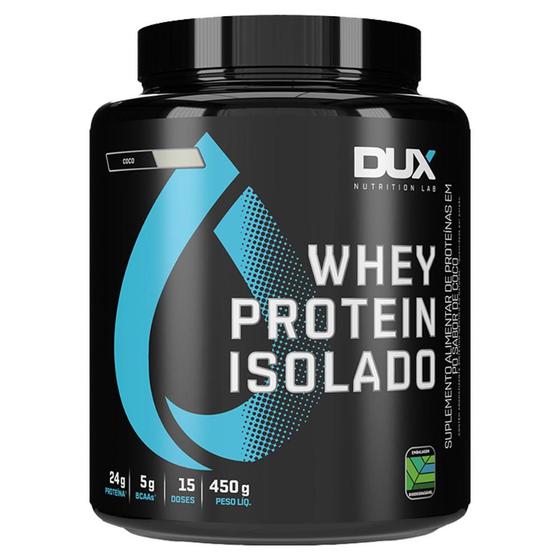 Whey Protein Isolado 100% Proteina Coco Pote 450g - Dux Nutrition Menor preço em Whey Protein Isolado 100% Proteina Coco Pote 450g - Dux Nutrition