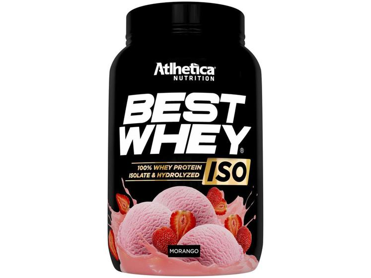Whey Protein Isolado Hidrolisado Atlhetica - Nutrition Best Whey ISO 900g Morango Menor preço em Whey Protein Isolado Hidrolisado Atlhetica - Nutrition Best Whey ISO 900g Morango
