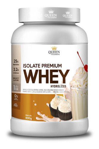 Whey Protein Isolado Importado Hidrolisado Pote 900g Queen Vitamins ...