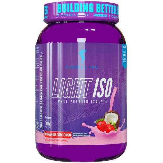 Imagem de Whey Protein Isolado Light Iso 900G Canibal Morango Com Coco