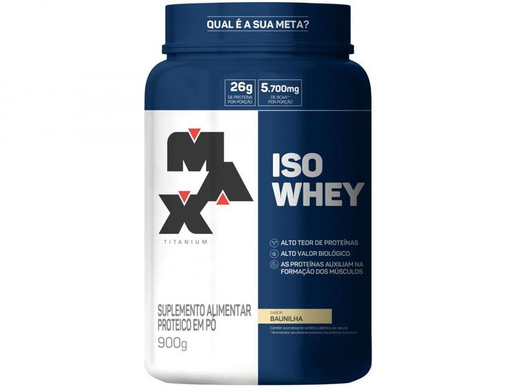 Imagem de Whey Protein Isolado Max Titanium Iso 900g - Baunilha