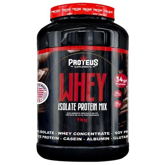 Whey Protein Isolado Mix 34g de Proteína Pote de 1kg Proteus
