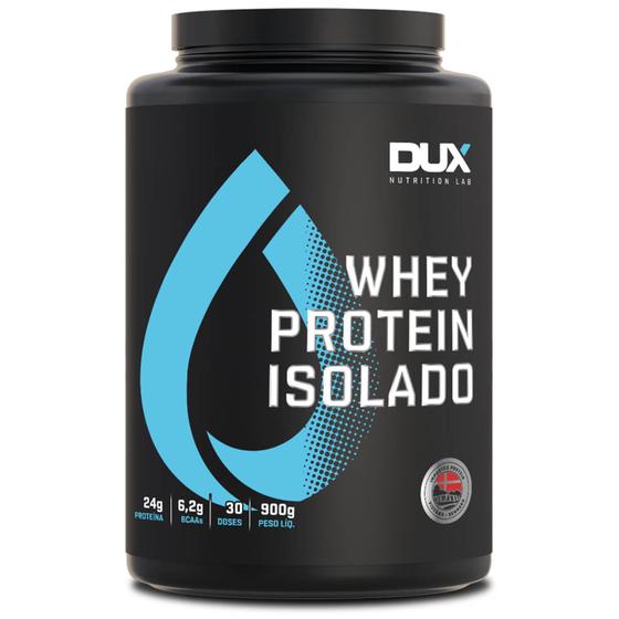 Whey Protein Isolado Morango - 900g Dux Nutrition Menor preço em Whey Protein Isolado Morango - 900g Dux Nutrition