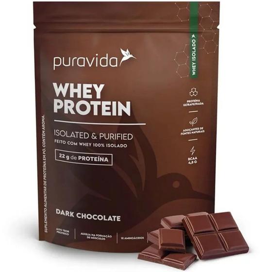 Imagem de Whey Protein Isolado - Proteína Ultrafitrada -  Chocolate - (450g) - Pura Vida