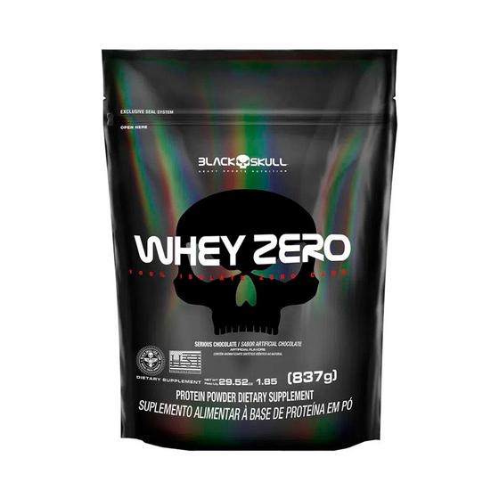 Imagem de Whey Protein Isolado Whey Zero 837g Pouch Baunilha Black Skull