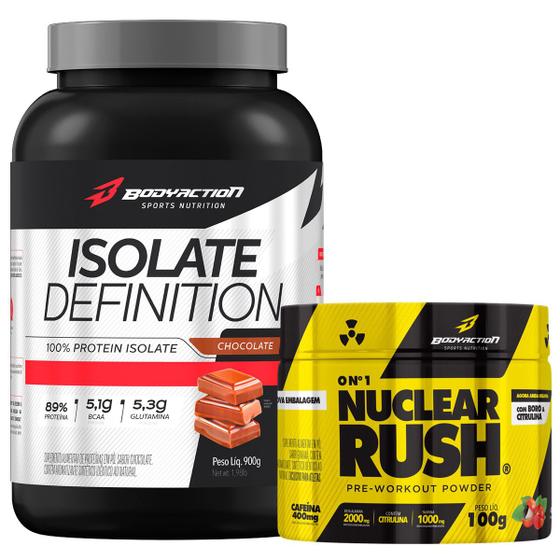 Imagem de Whey Protein Isolate Definition + Pré Treino Nuclear Rush Bodyaction