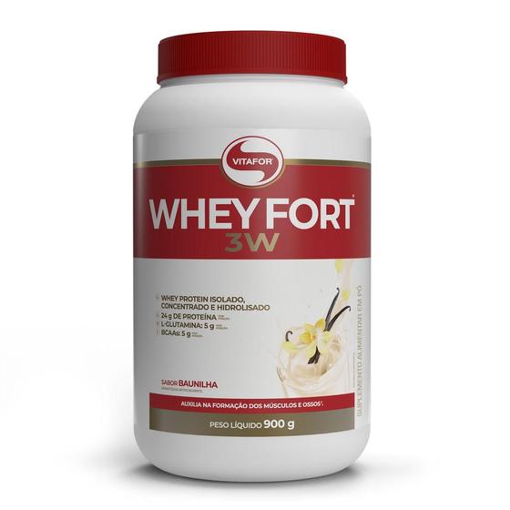 Imagem de Whey Protein Whey Fort 3W Pote 900g - Vitafor