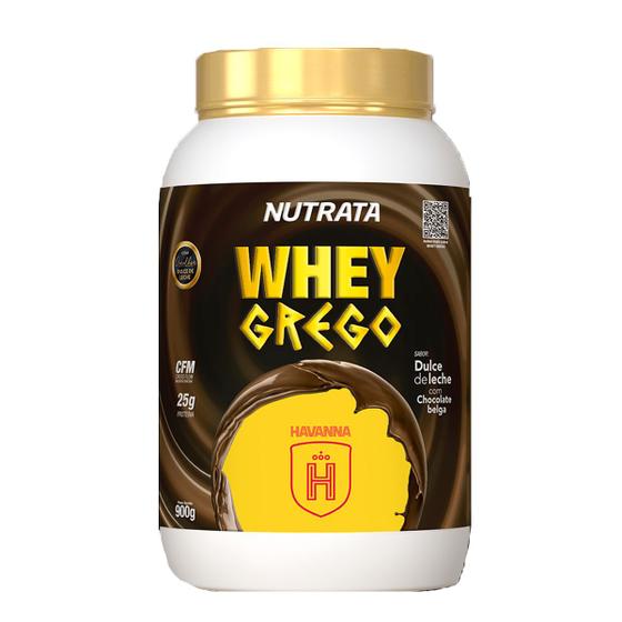 Imagem de Whey Protein Whey Grego Sabor Dulce De Leche Com Chocolate Belga Havanna 900g Nutrata