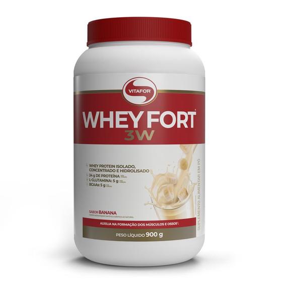 Imagem de Whey Vitafor Fort 3W Pote 900g Banana