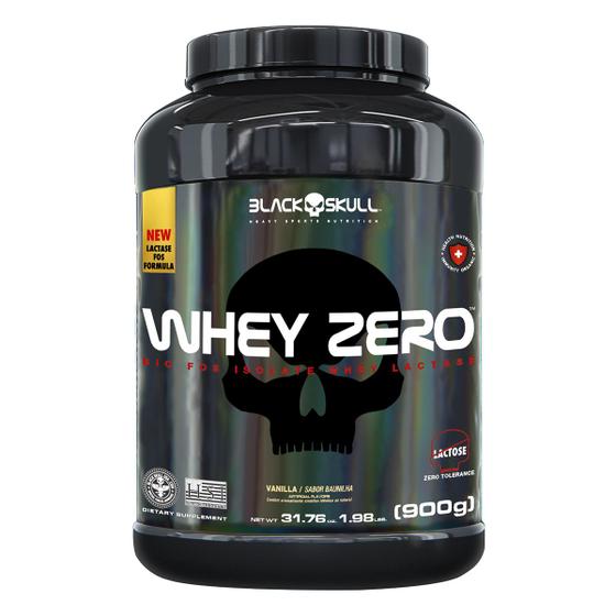 Imagem de Whey Zero c/Lactase 900g - BLACK SKULL