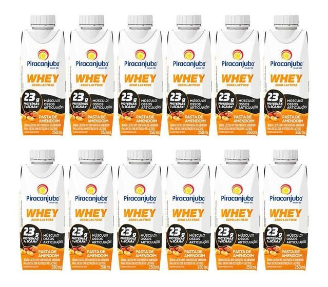 Whey Zero Lactose Pasta de Amendoim Piracanjuba 250ml 12 unidades Menor preço em Whey Zero Lactose Pasta de Amendoim Piracanjuba 250ml 12 unidades
