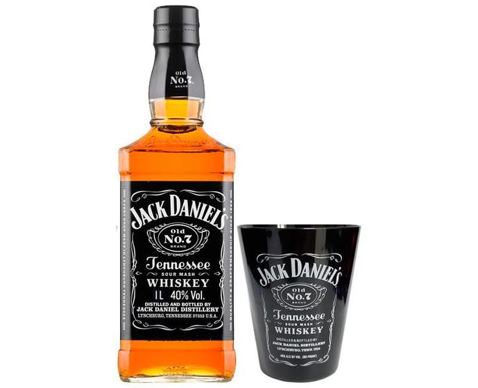 Whiskey Jack Daniels Nº 7 1L com copo de acrilico personalizado Menor preço em Whiskey Jack Daniels Nº 7 1L com copo de acrilico personalizado