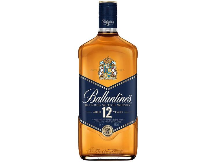 Whisky Ballantines 12 anos Blended Escocês 1L Menor preço em Whisky Ballantines 12 anos Blended Escocês 1L