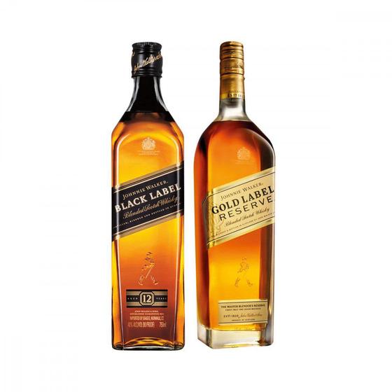 Whisky Gold Reserve 750ml e Whisky Black Label 750ml Johnnie ...
