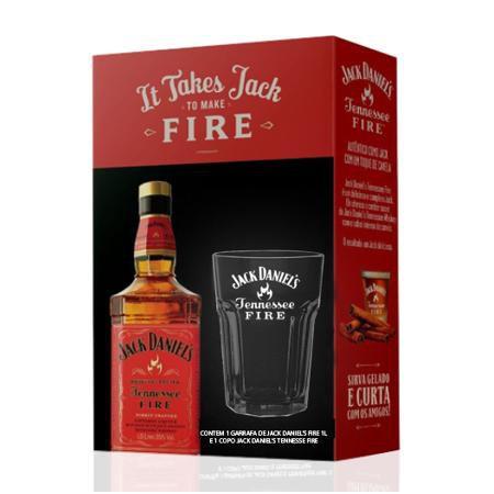 Imagem de WHISKY JACK DANIELS FIRE 1000ml C/ COPO