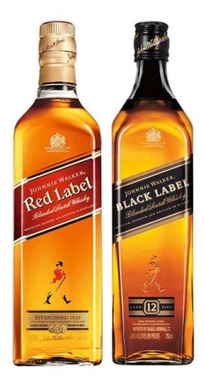 Imagem de Whisky Jhonnie Walker - Red Label 1L + Black Label 1L