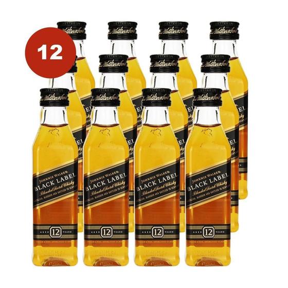 Imagem de Whisky Johnnie Walker Black Label 50ml Mini - 12 Unidades