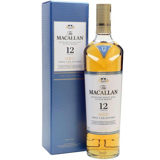 Whisky The Macallan Triple Cask Matured 12 Anos 700ml - IMPORTADORA AURORA BEBIDAS - Single Malt Menor preço em Whisky The Macallan Triple Cask Matured 12 Anos 700ml - IMPORTADORA AURORA BEBIDAS - Single Malt