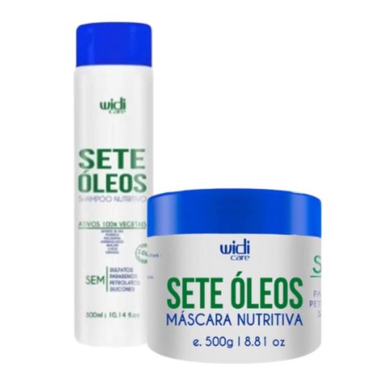 Imagem de Widi kit Sete Óleos Shampooo Nutritivo 300ml, Máscara Nutritiva 500g (2 produtos)