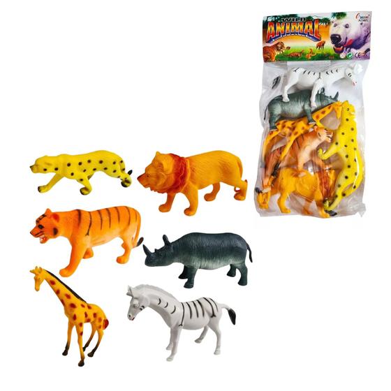 Imagem de Wild Animal kit c/ 6 Animais - Toy King