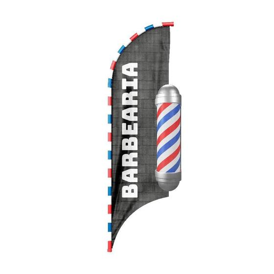 Imagem de Wind Banner 3D Barbearia Dupla Face Somente Tecido Tamanho