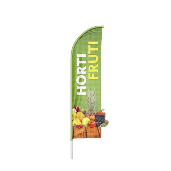 Imagem de Wind Banner 3D Horti Fruti Dupla Face Com Haste 220X70Cm