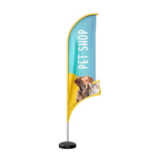 Imagem de Wind Banner 3D Kit Completo Dupla Face Modelo Vela Temas