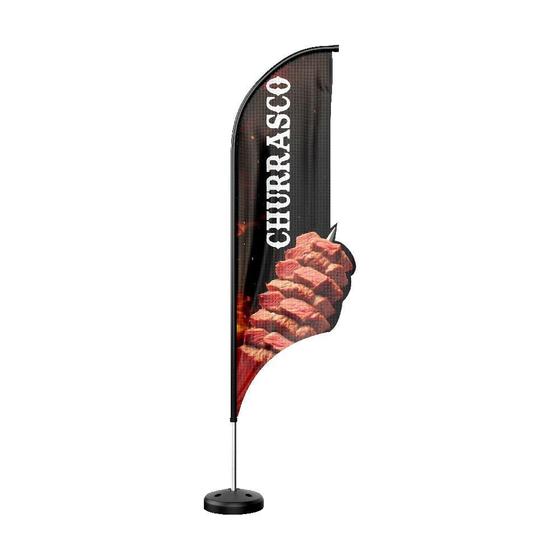 Imagem de Wind Banner 3D Kit Completo Dupla Face Modelo Vela Temas