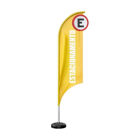 Imagem de Wind Banner 3D Kit Completo Estacionamento Amarelo Dupla